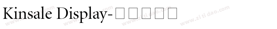 Kinsale Display字体转换